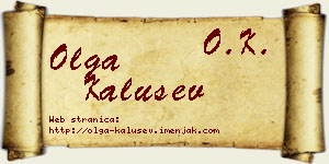 Olga Kalušev vizit kartica